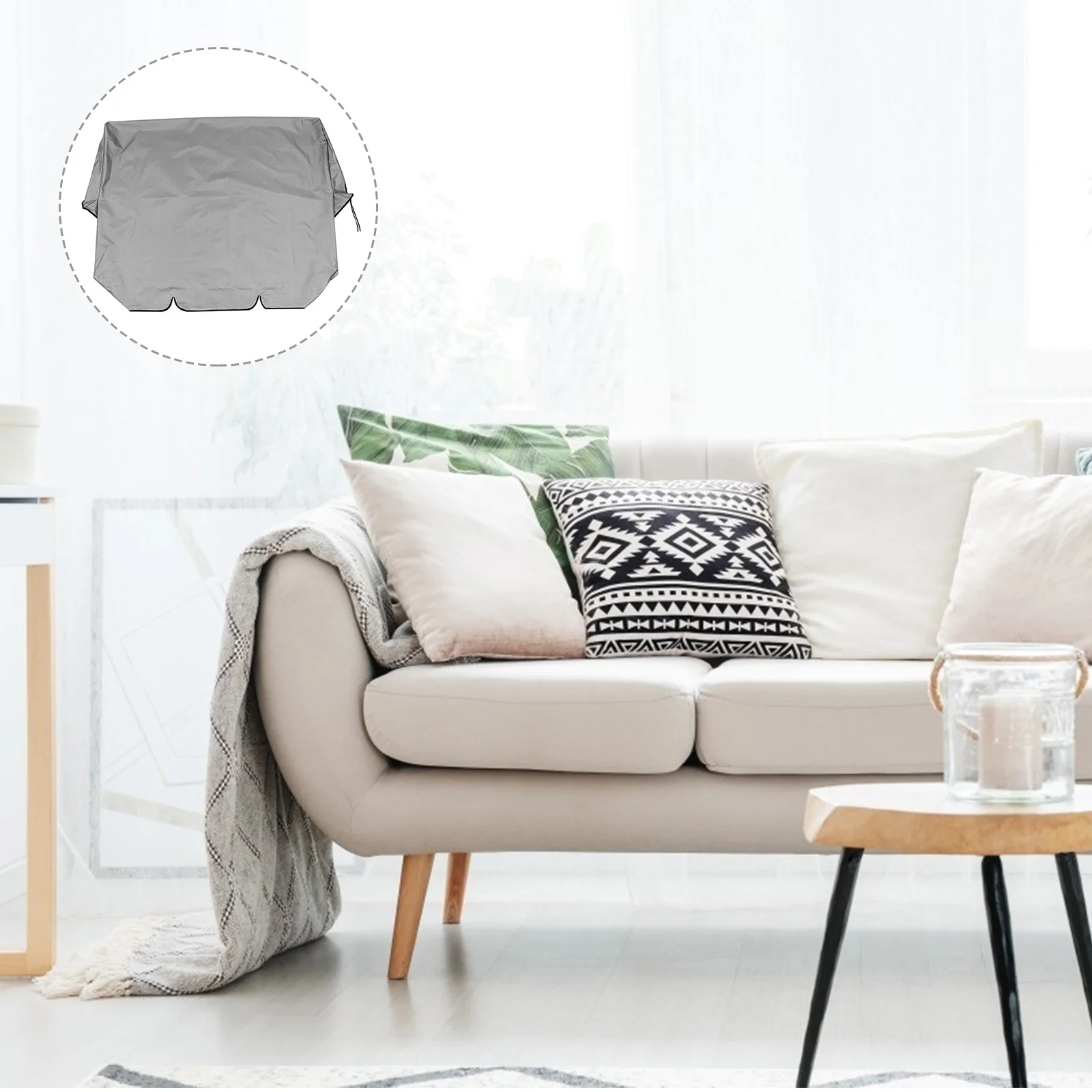 1 Uds. Funda impermeable para asiento oscilante 190T tela recubierta de plata resistente a los rayos UV a prueba de desgarros a prueba de polvo para el hogar al aire libre