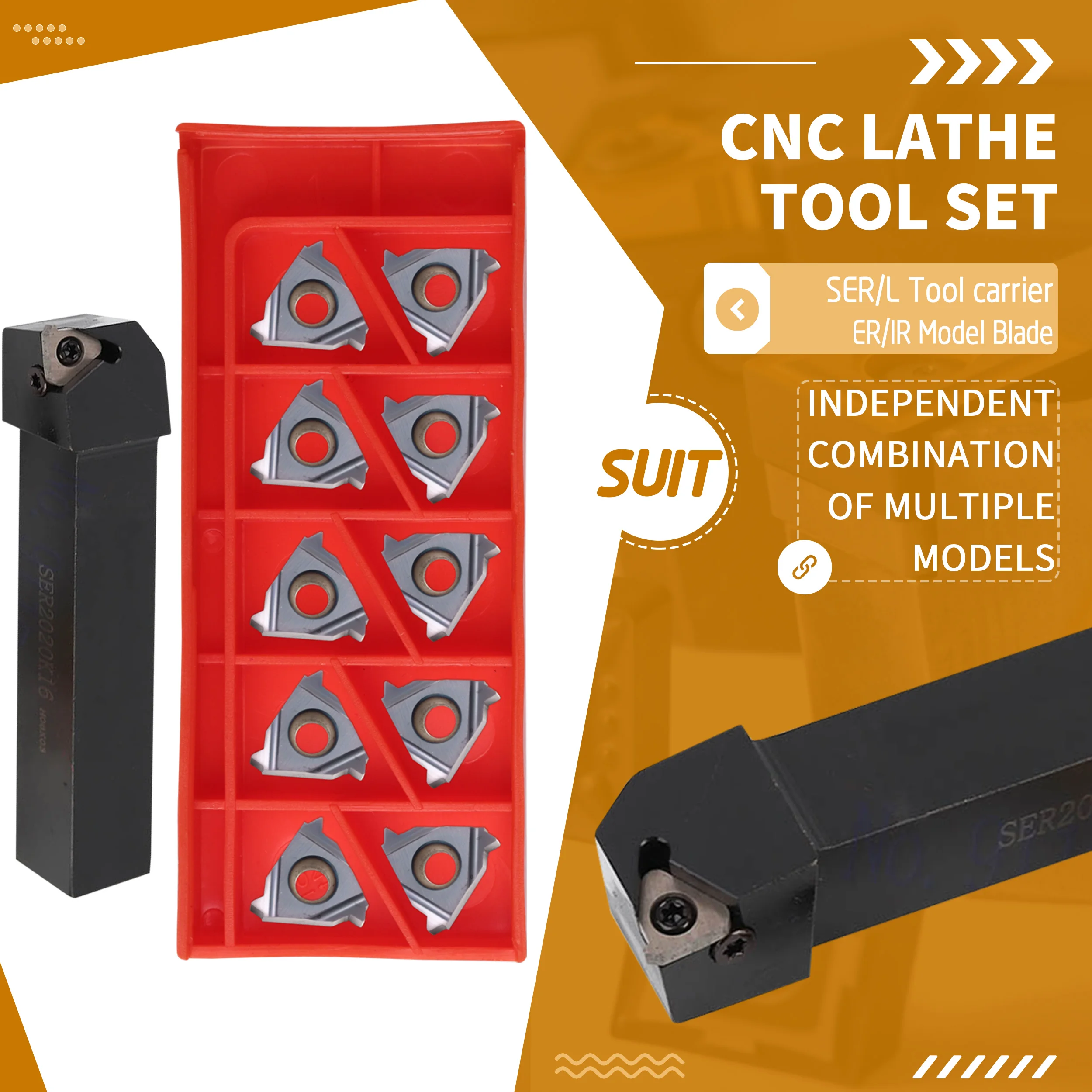 

SER 2020K16 SEL 2020K16 External Thread Turning Tool Holder 16ER 10W BMC 16ER 19W BMA 16ER 8W LDA 16ER 20W LDC Carbide Inserts