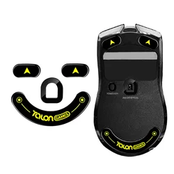 TALONGAMES Glass Mouse Feet Skates Mouse Sensor Skate Glide Pads For Razer Viper V2 Pro Rounded Curved Edges