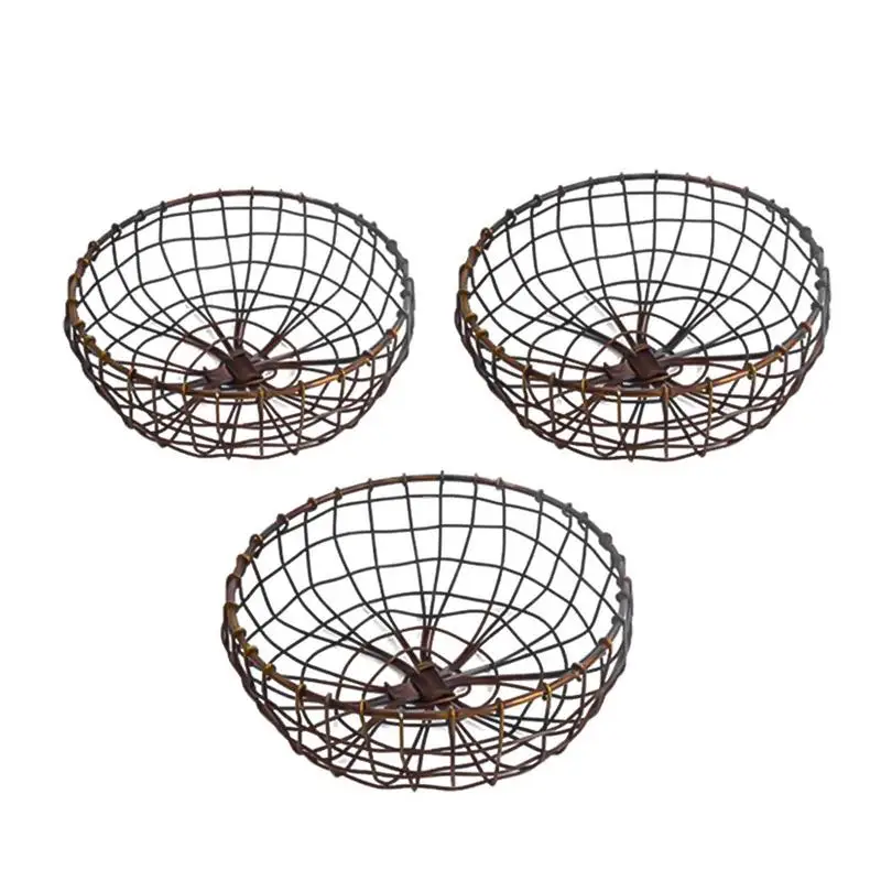 Wire Fruit Bowl Simple Fruit Bowls for Table Centerpiece Decorative Vegetable Holder Table Centerpiece for Bread Snacks