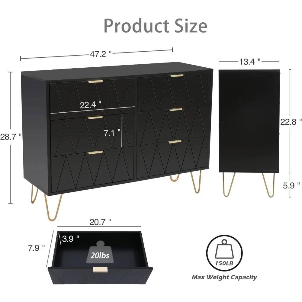 3 bedroom sets, large 6 drawer dresser and bedroom nightstand set, dresser combination 3 pieces