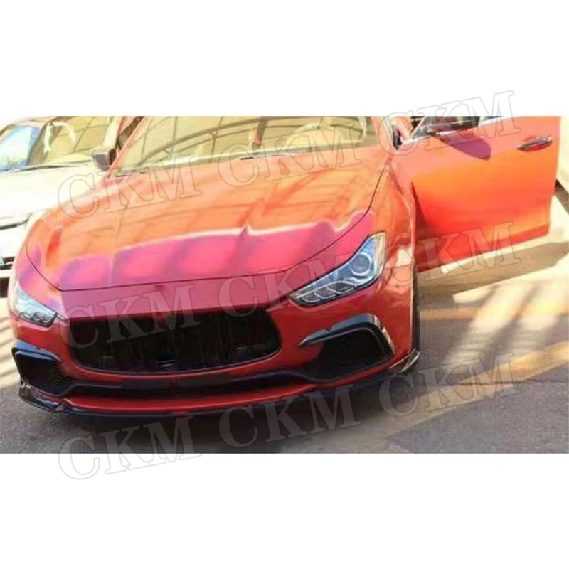 

Carbon Fiber Body Kits Front Lip Spoiler Bumper Chin Shovel Guard for Maserati Ghibli 2014-2017 Car Styling