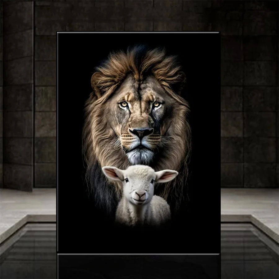 5D DIY Square Round Diamond Painting Religious Christ Images Lion and Lamb Diy Diamond Embroidery picture Mosaic Art