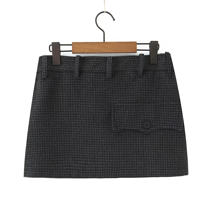 YENKYE automne hiver femmes américain rétro taille haute a-ligne Mini jupe à carreaux Y2K Cool saia