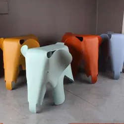 Chaise éléphant nordique, tabouret de dessin animé en plastique, meubles de maison créatifs, siège de salon, accessoires de décoration intérieure