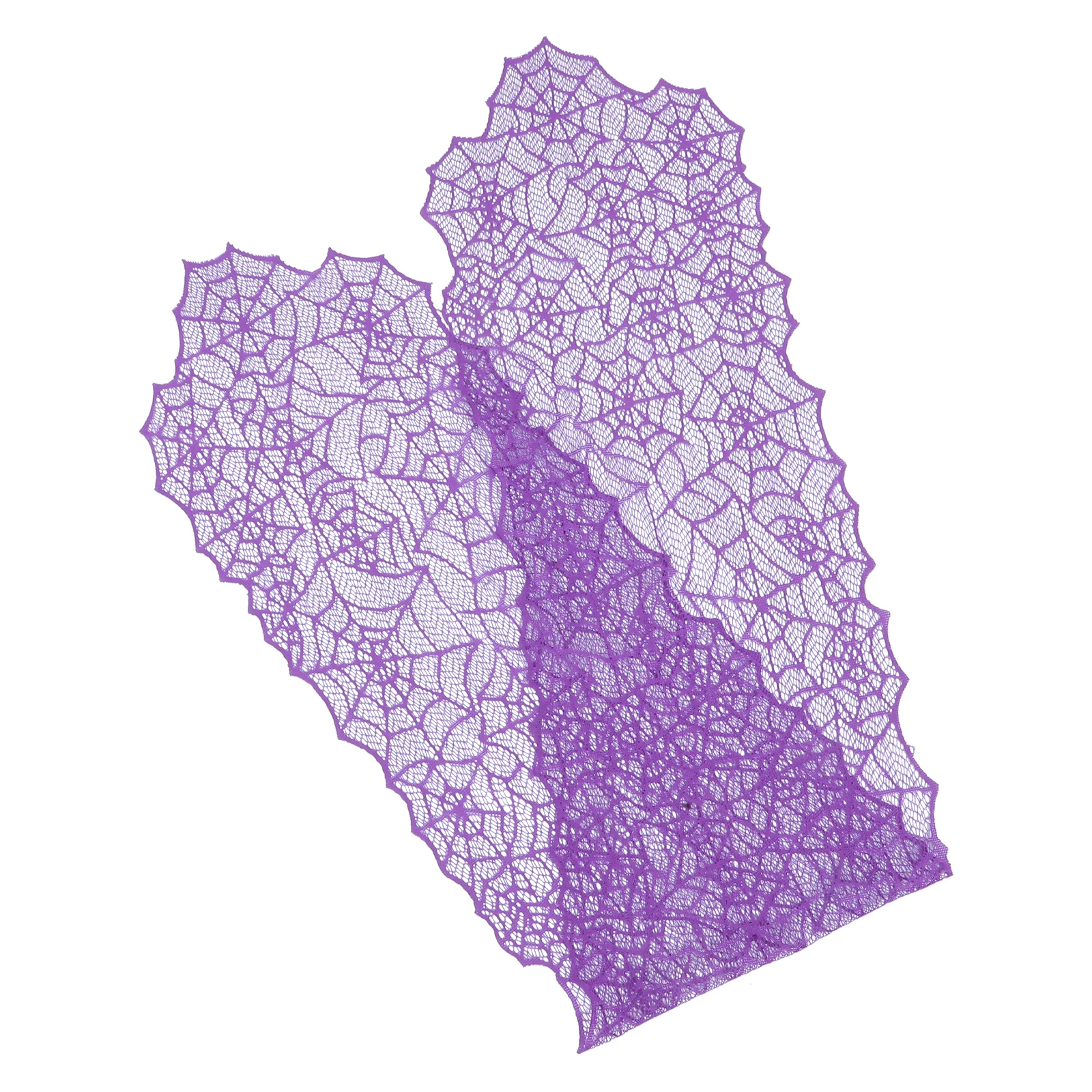 

Spider Web Table Flag Halloween Lace Runner Fireplace Cloth Purple Large Irregular Shape Buffet Table Cover Candy Display