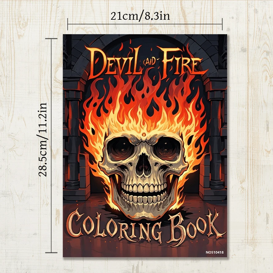 Skullture Adult Coloring Book - 8.3x 11.2 Inch 22 Page Coloring Book - Helps Reduce Stress and Ease Emotions