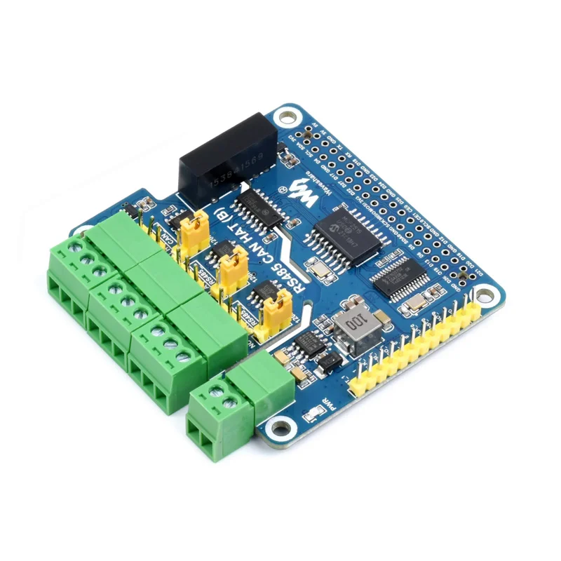 Waveshare Isolado RS485 PODE HAT (B) para Raspberry Pi, 2-Ch RS485 e 1-Ch PODE, Multi Proteções