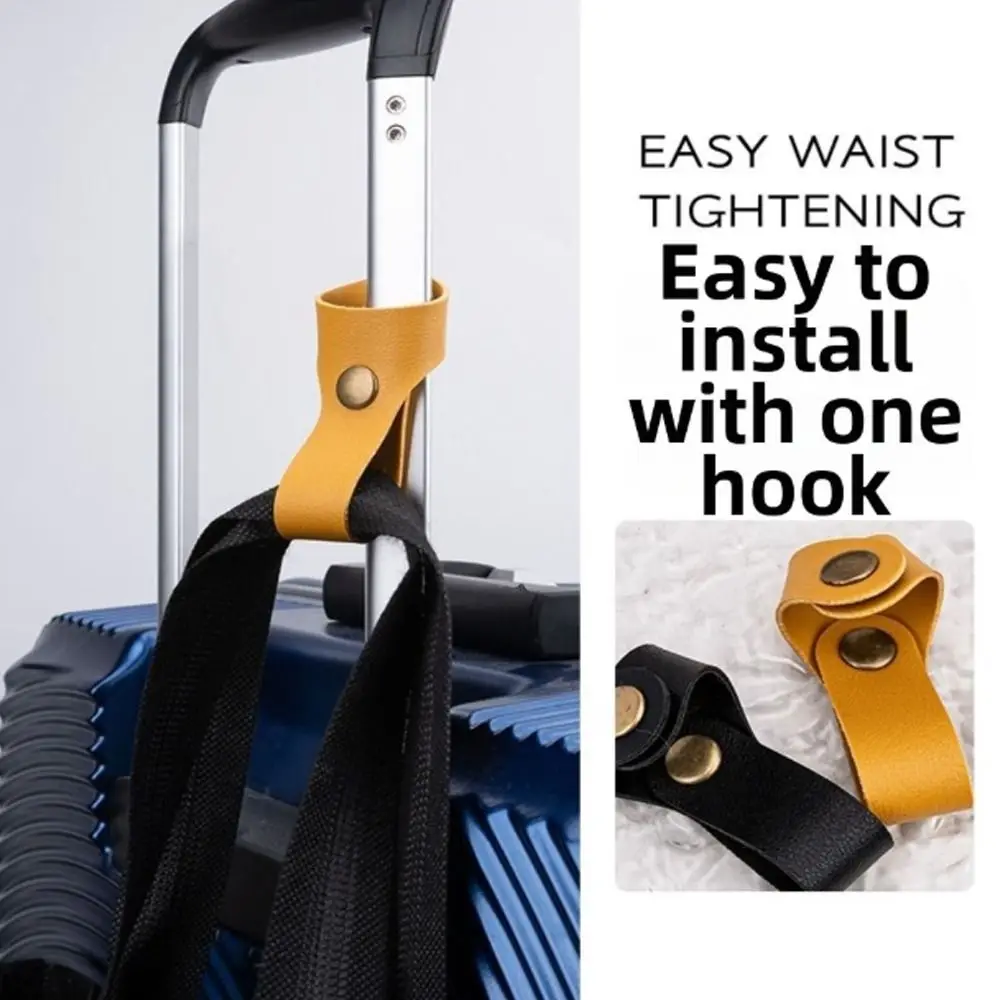 PU Luggage Strap Buckle Adjustable Metal Buckle Suitcase Strap Buckle Suitcase Handle Travel Accessories Travel Bag Holder