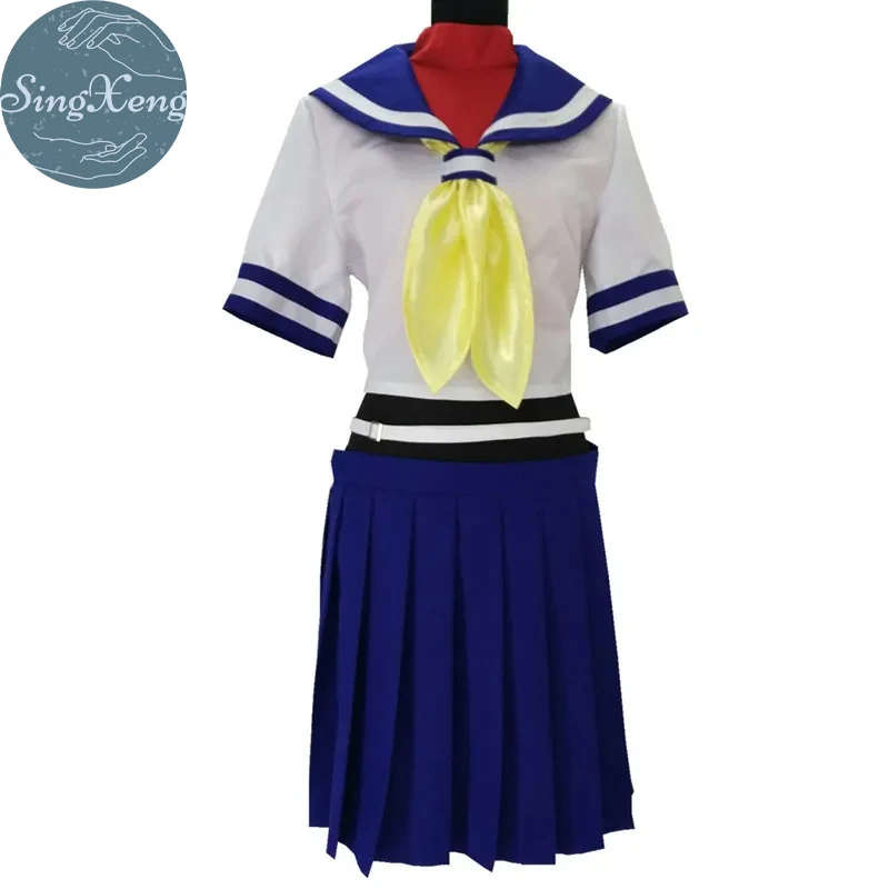 

SingXeng Anime Sakura Kasugano Cosplay Costume Women Girl JK Uniform Dress Halloween Christmas Suit Customzie