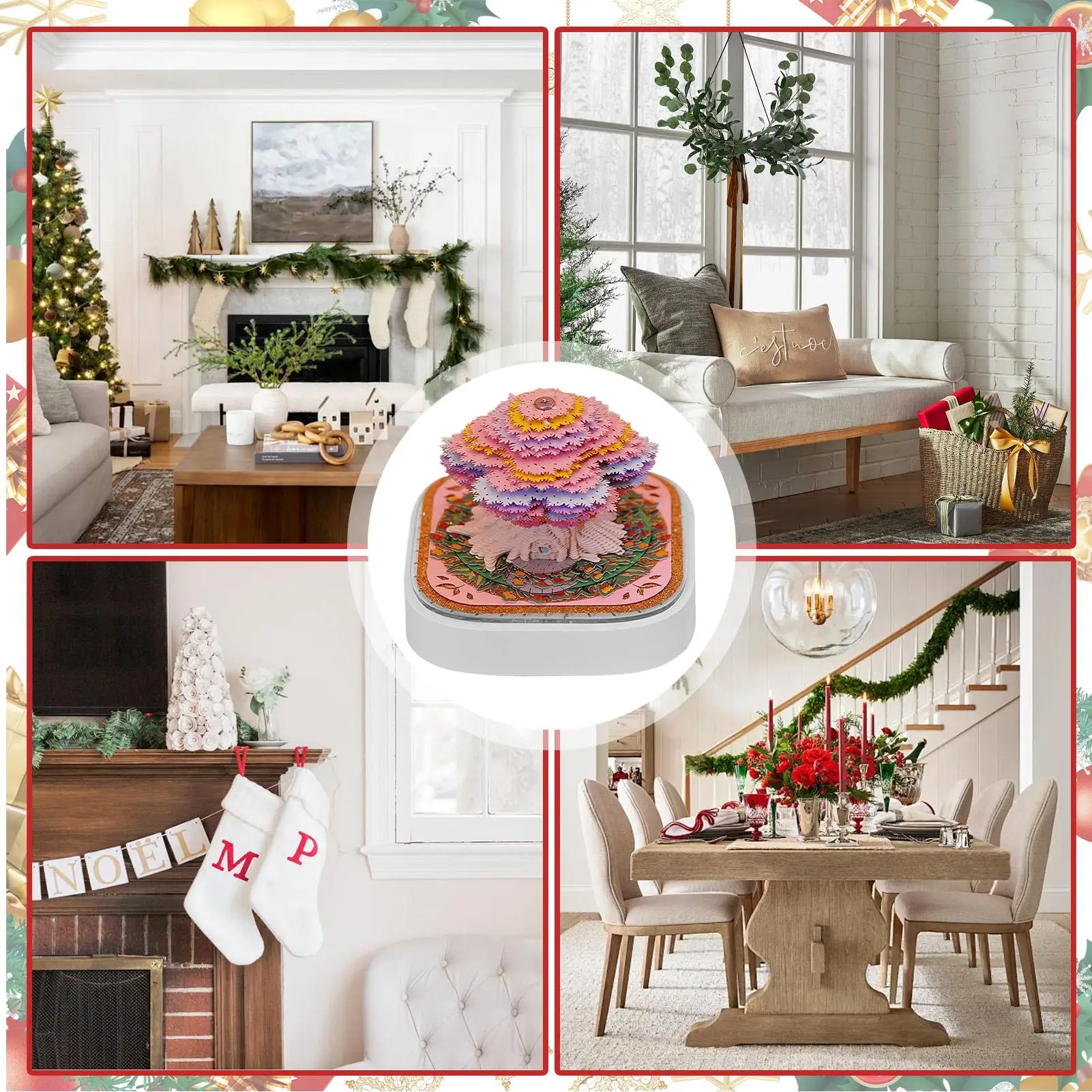 3D Calendar Treehouse Artistic Memo Pad Paper Art Tear-Off Sculpture For Child Student Adult Home Decor Advent Festival Holiday