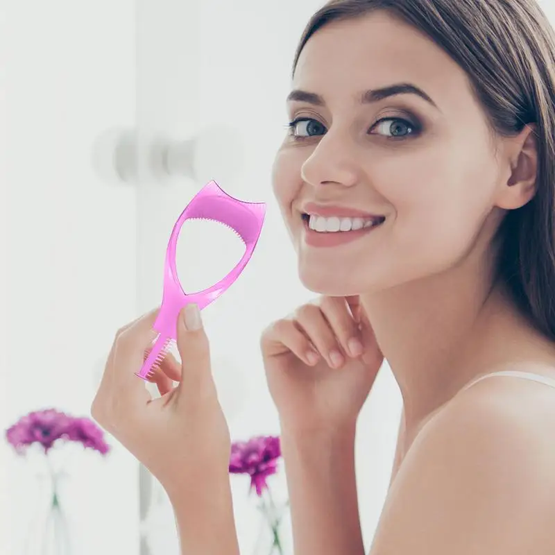 3 In 1Eyelash Tools Makeup Mascara Shield Guard Curler Applicator Comb Guide Card Makeup Tool