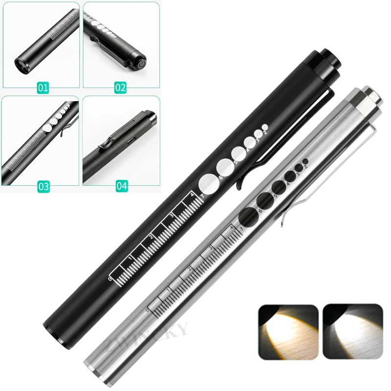 

Mini Portable LED Pen Light Medical Handy USB Rechargeable Pocket Handheld Flashlight Torch For Camping Outdoor Emergency