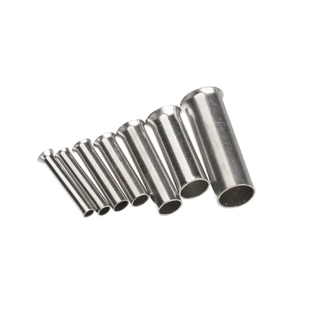600Pcs Tin-coated Copper Uninsulated Crimp Terminal 0.5mm2-6.0mm2 Bootlace Ferrules Cord End Electrical Wire Cable Connector image 5