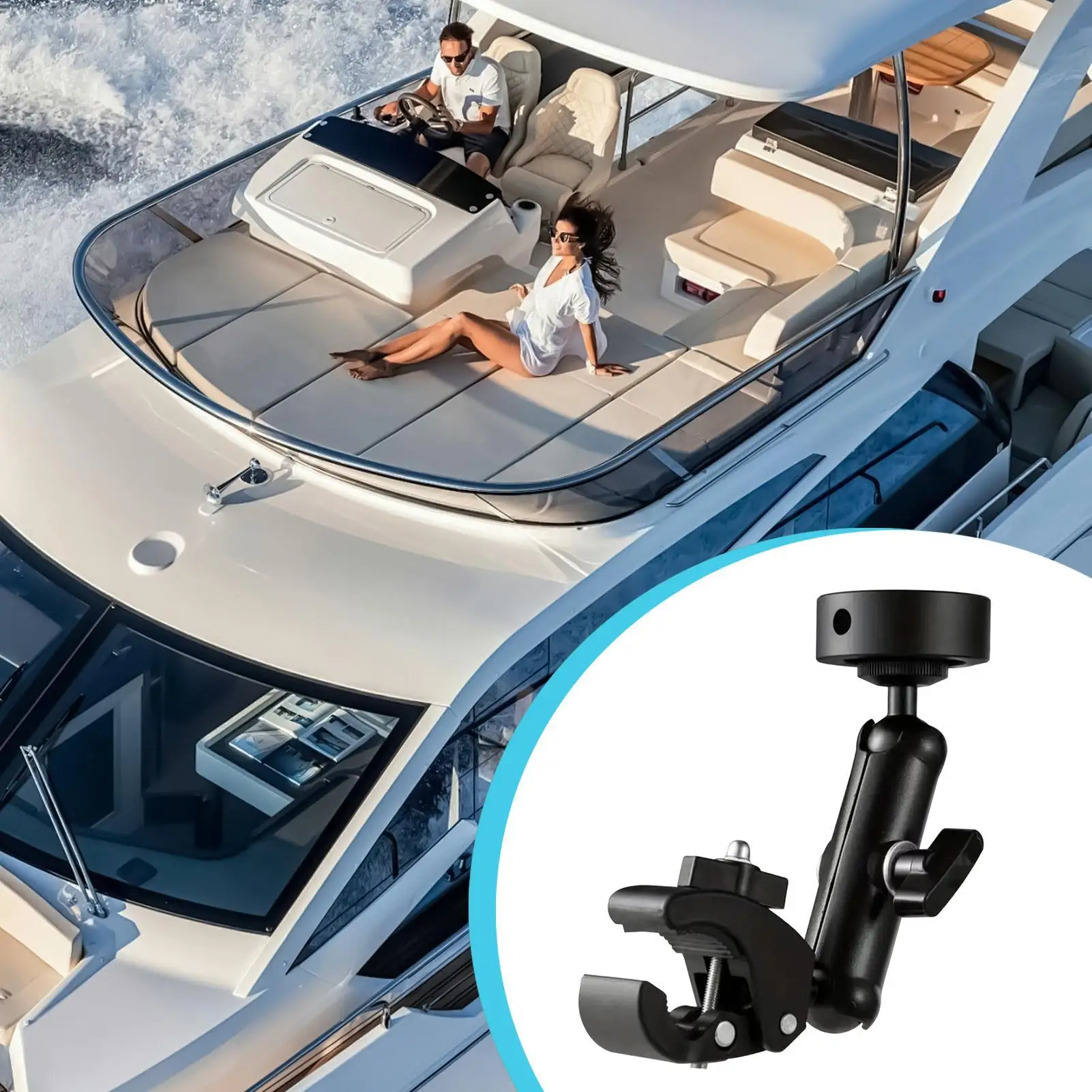Mini Roof Rack Mount Multi-functional Mounting Holder Clamp Mount For RV For Yacht Van Travel Trailer Caravan Motorhome Marine