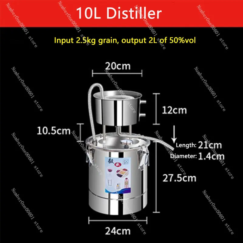 New Arrival 10L DIY Moonshine Still Distiller With Circulating Pump Wine Brandy Essential Oil Brewing Kit Whisky Distillery