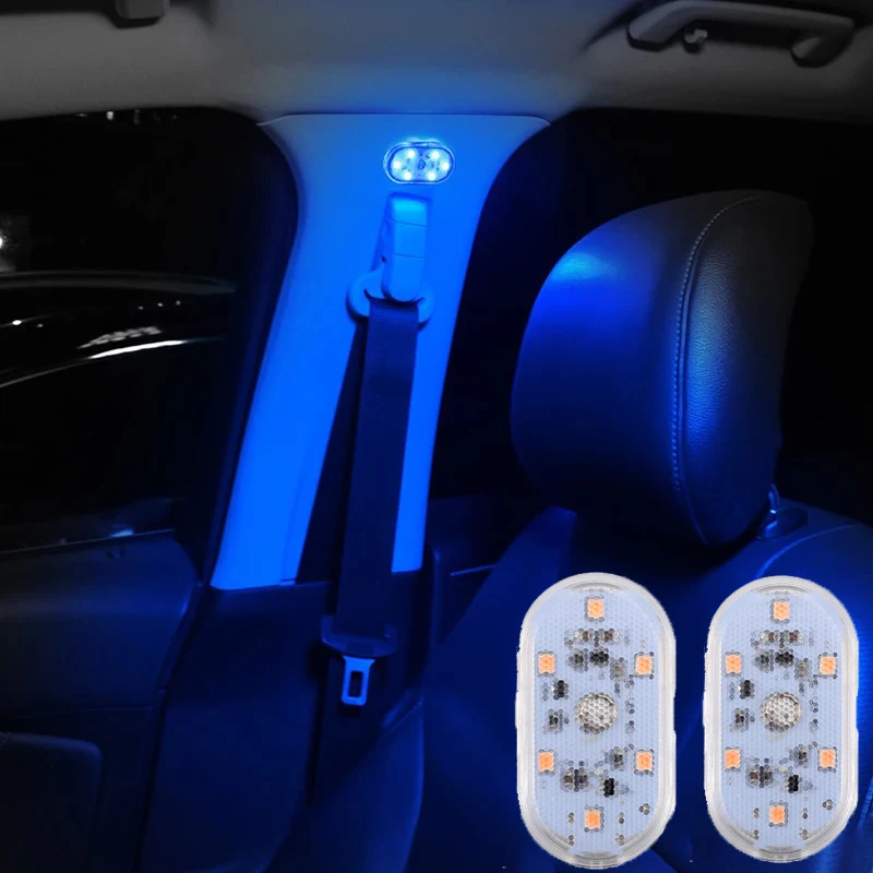 

Автомобильный светодиодный сенсорный светильник для чтения, беспроводная атмосферная подсветка салона, потолочные лампы для дверей, ног, багажника и отсеков для хранения