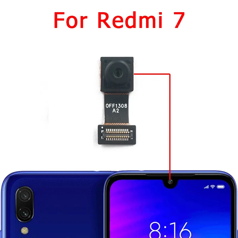 Front Camera For Xiaomi Redmi 9 9A 9C 9T 5 Plus 5A 6 6A 7 7A 8 8A Selfie Frontal Camera Module Facing View Spare Parts