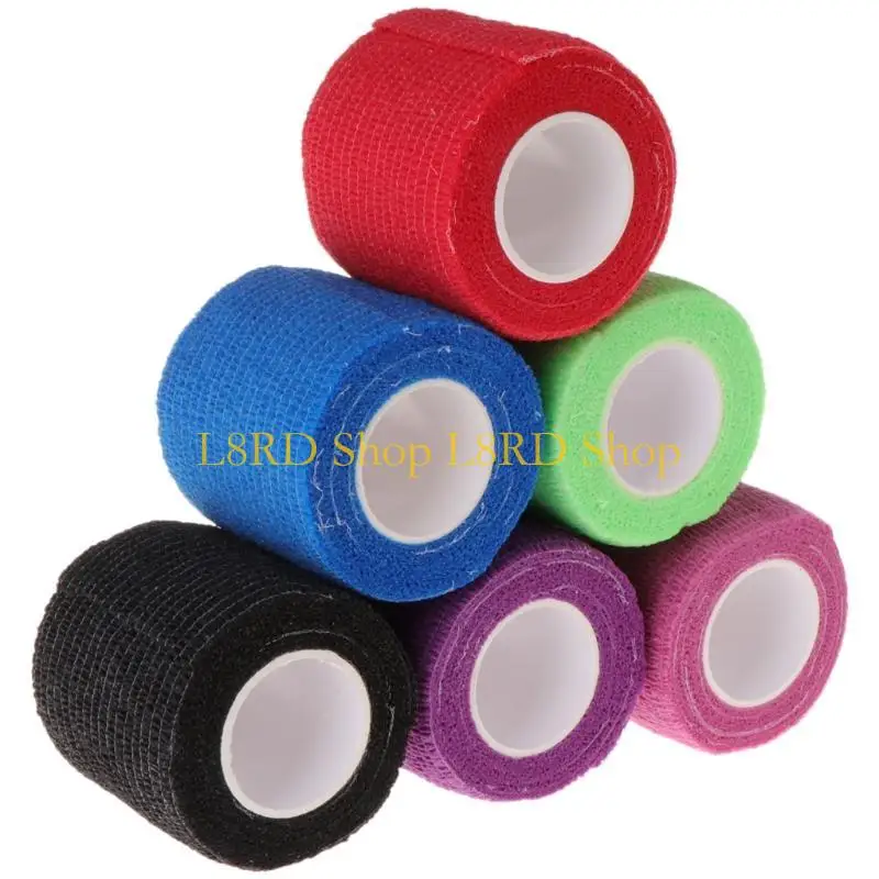 

L8rd 6pcs -Adhesive Bandage Prap Ondosable Grip Cover Обертывание эластичных аксессуаров