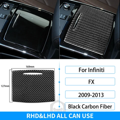 Аксессуары для Infiniti FX 2009-2013 QX70 2014-2017, стеклоподъемник переключения передач из углеродного волокна, панель выходного отверстия