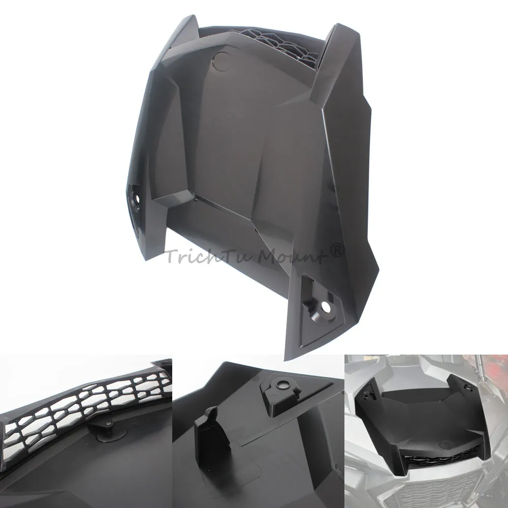 Utv/Atv Fairing Front Center Fairing Compatible With Polaris Rzr Xp/Xp Turbo 2018-2023 High Quality Abs Plastic Unpainted Black