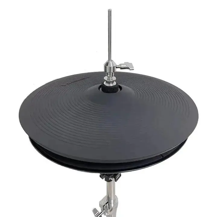 Dual Piece Independent Hi-Hat Cymbal, Silent Simulation Hi Hat for Electronic Drum, Bracket Not Included