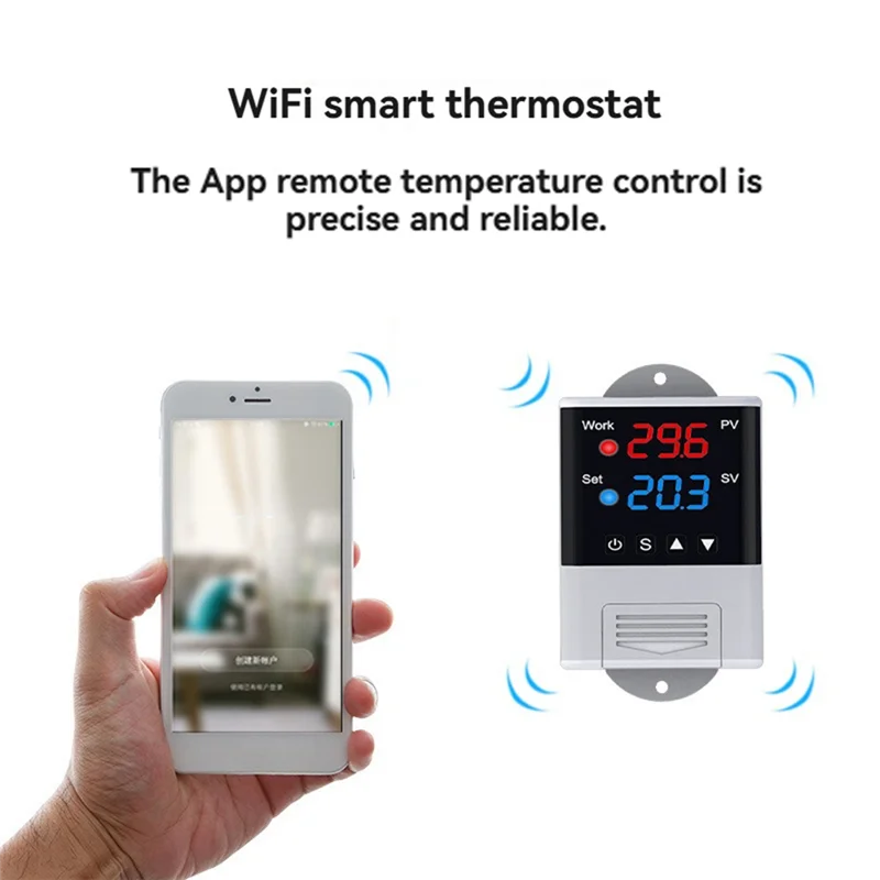 Y45A-DTC1201 Wireless Wifi Thermostat For Smart Home, AC 110V 220V, Aquarium Temperature Control With NTC Sensor