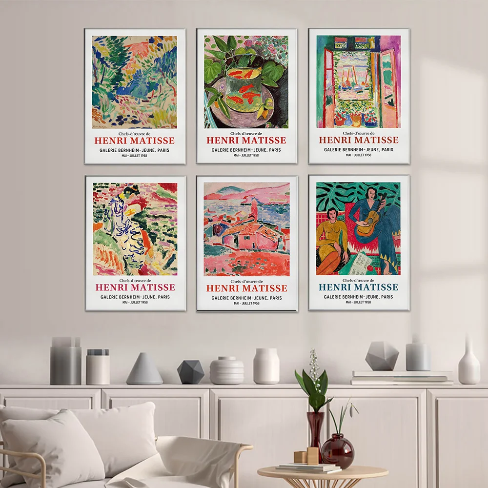 Vintage Henri Matisse Retro Posters Prints Abstract Wall Art Landscape Canvas Painting Gallery Pictures Living Room Home Decor