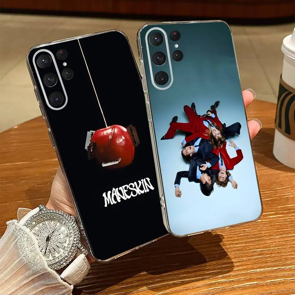 

Maneskin Damiano David Phone Case For Samsung S24,30,21,22,23,20 FE,lite,PIus,Ultra,5G,Note,9,10 Transparent Cover