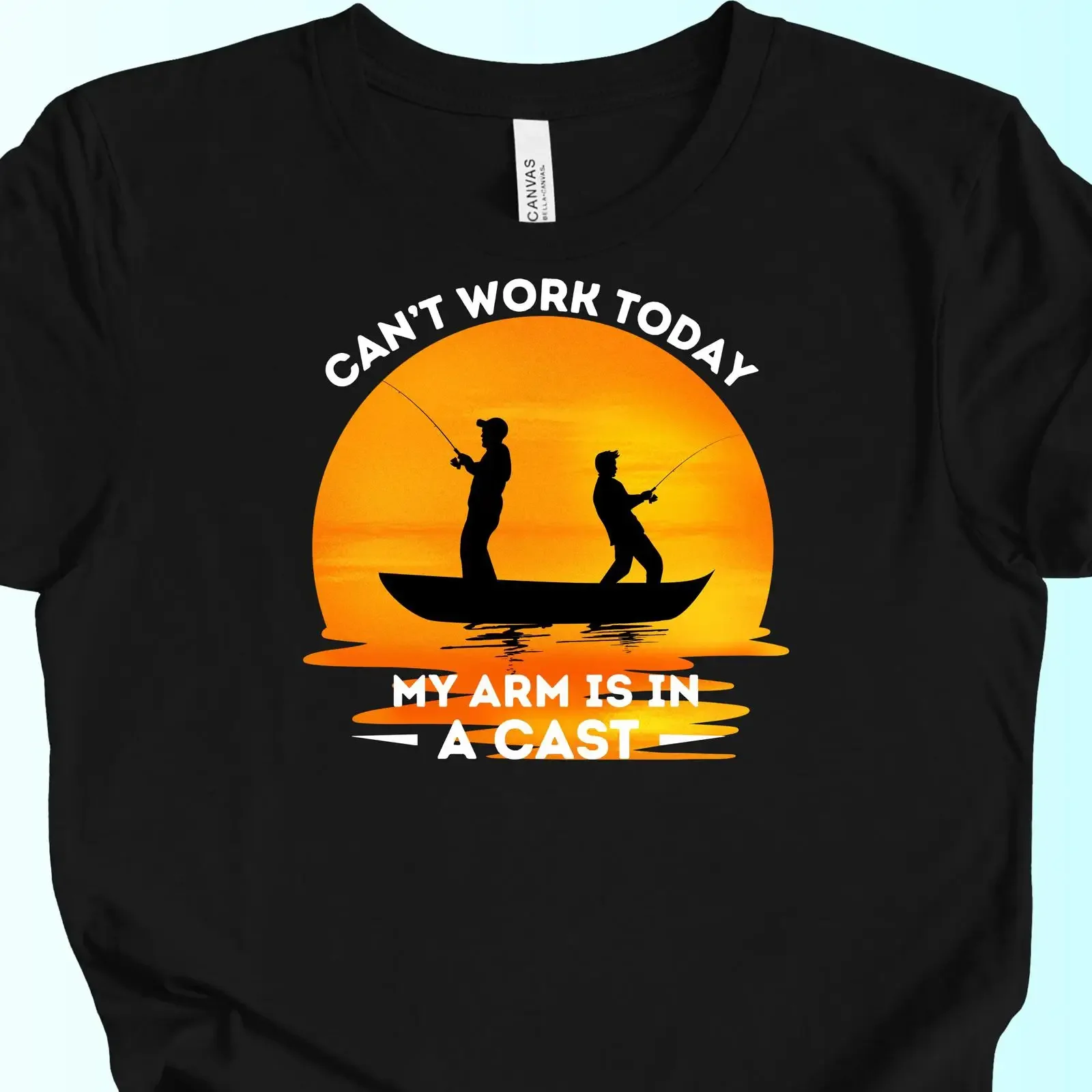 Can t Work Today My Arm Is in a Cast Shirt Fishing Merch vintage Washed designer clothes Breathable Comfortable Versatile