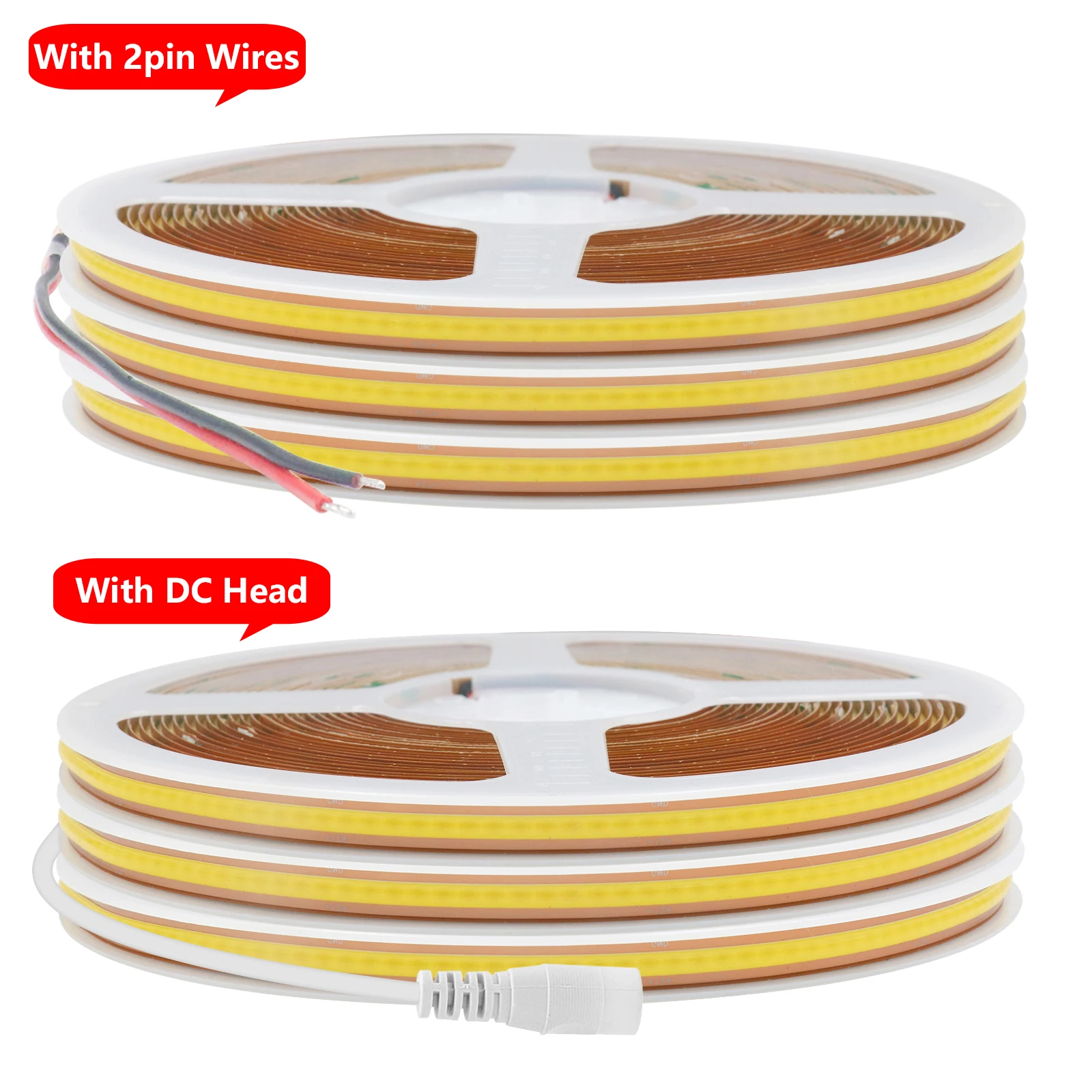 Free Cut COB LED Strip 12V 24V High Density 528LEDs/m Not Waterproof Flexible Tape for DIY Light Box Kitchen Cabinet Lamp