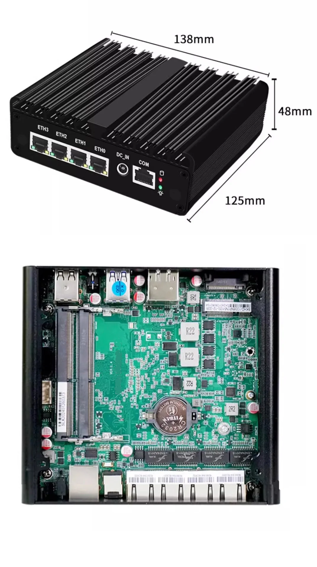 جودة عالية J6412 كمبيوتر صغير 6 LAN شبكة الأمن النار جدار توجيه لينة DDR4 4x2.5G LAN بدون مروحة الولايات المتحدة/الاتحاد الأوروبي للصناعة #5