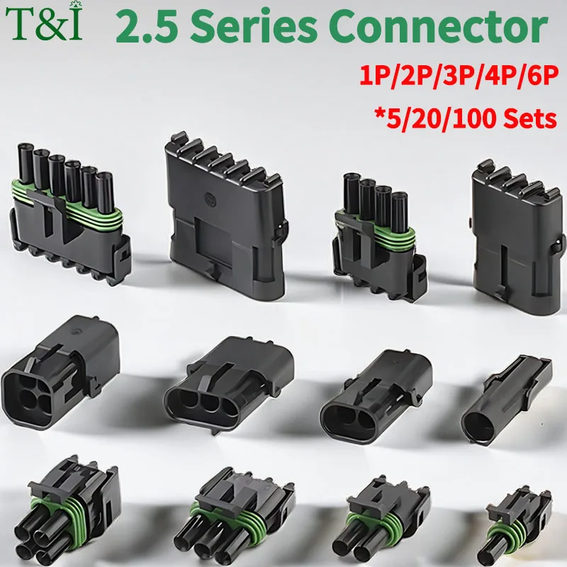 

5/10/100 комплектов Delphi 2,5 серия GM автомобильный 1/2/3/4/6Pin водонепроницаемый штекер и гнездо разъем 12010975 DJ302/3/4/61y-2.5-11/21