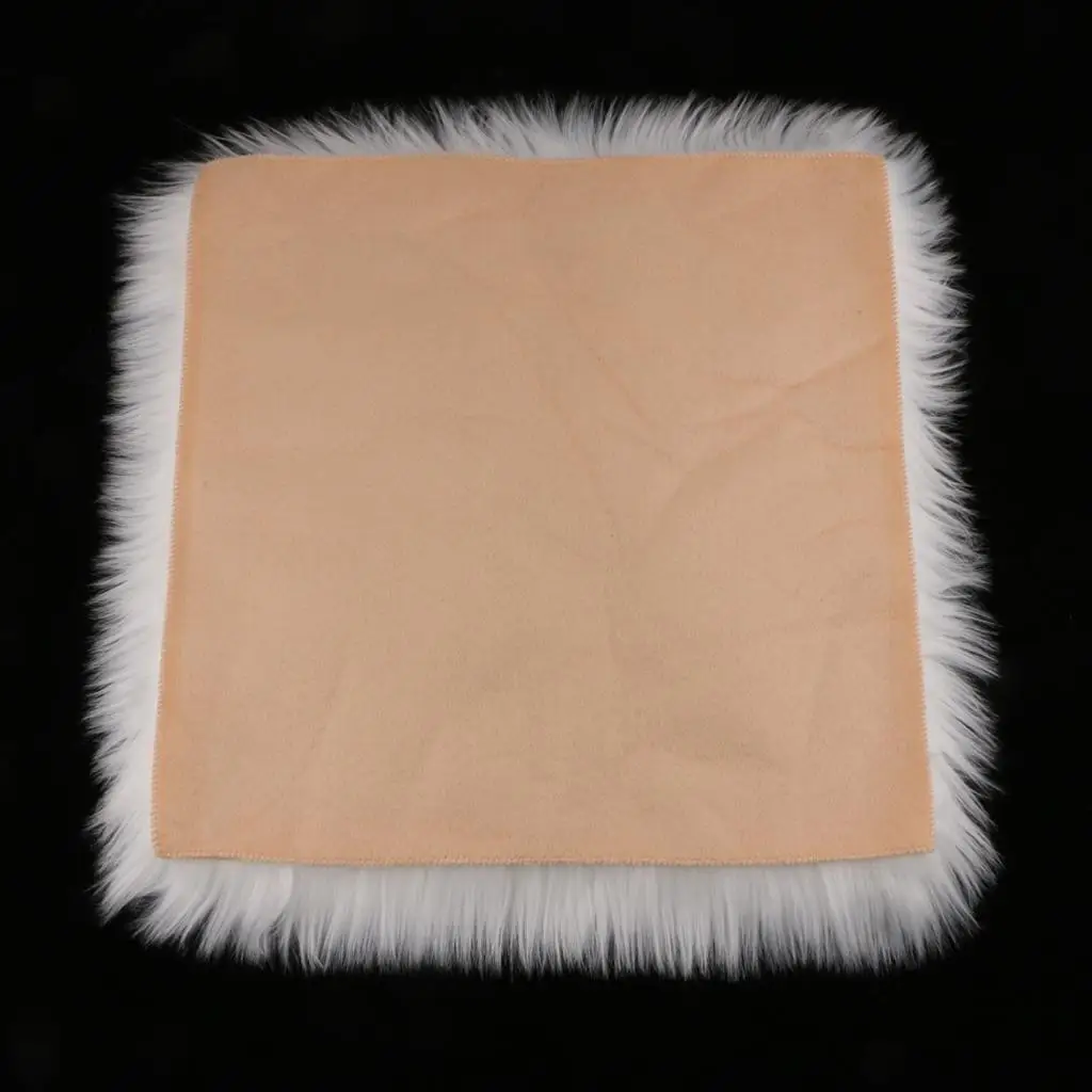 Soft Polyester Furry Seat Cushion Square Floor Rug Crawling Pad Carpet for Baby Kids and Elderly Warmth