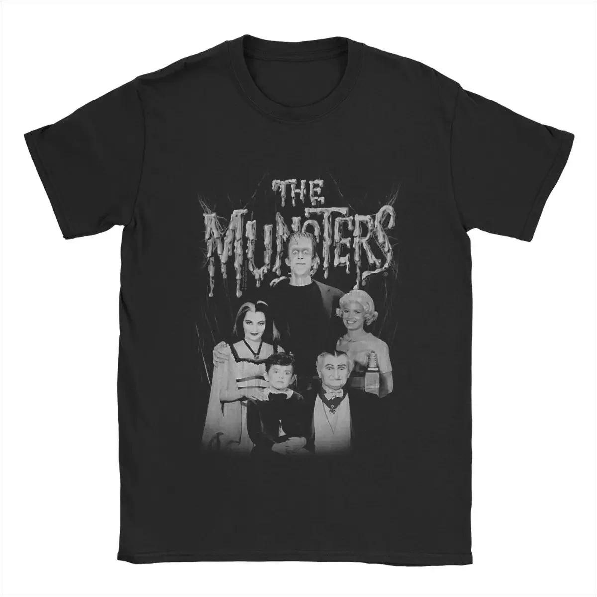 Munsters Family Portrait Men's T Shirt Novelty Tees Short Sleeve Round Collar T-Shirt Cotton Original Tops