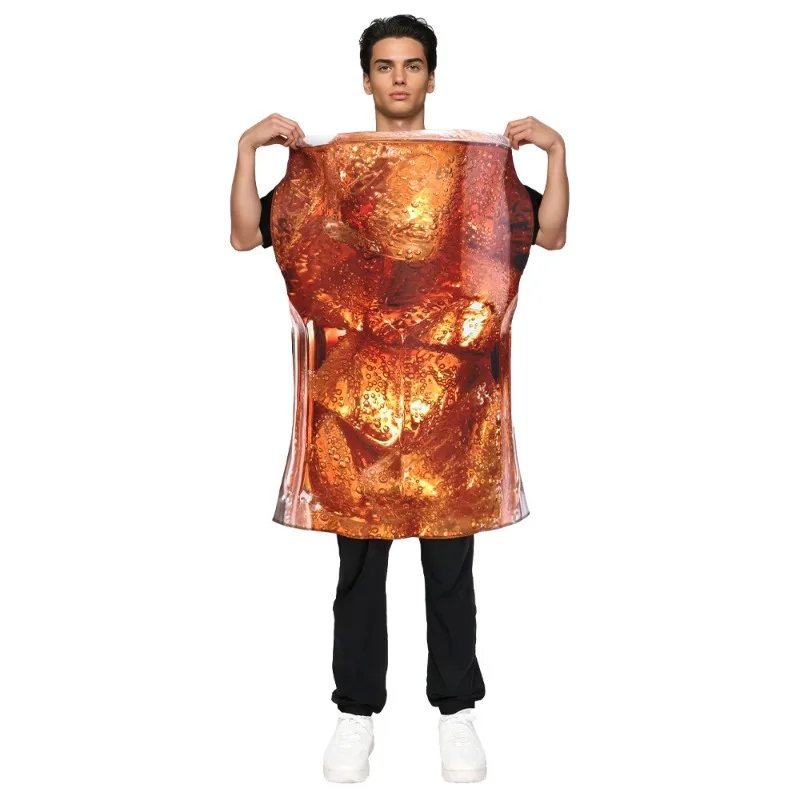 

Новый костюм для сцены на Хэллоуин, костюм Coke Cos, забавный костюм для вечеринки для взрослых, костюм для ролевых игр