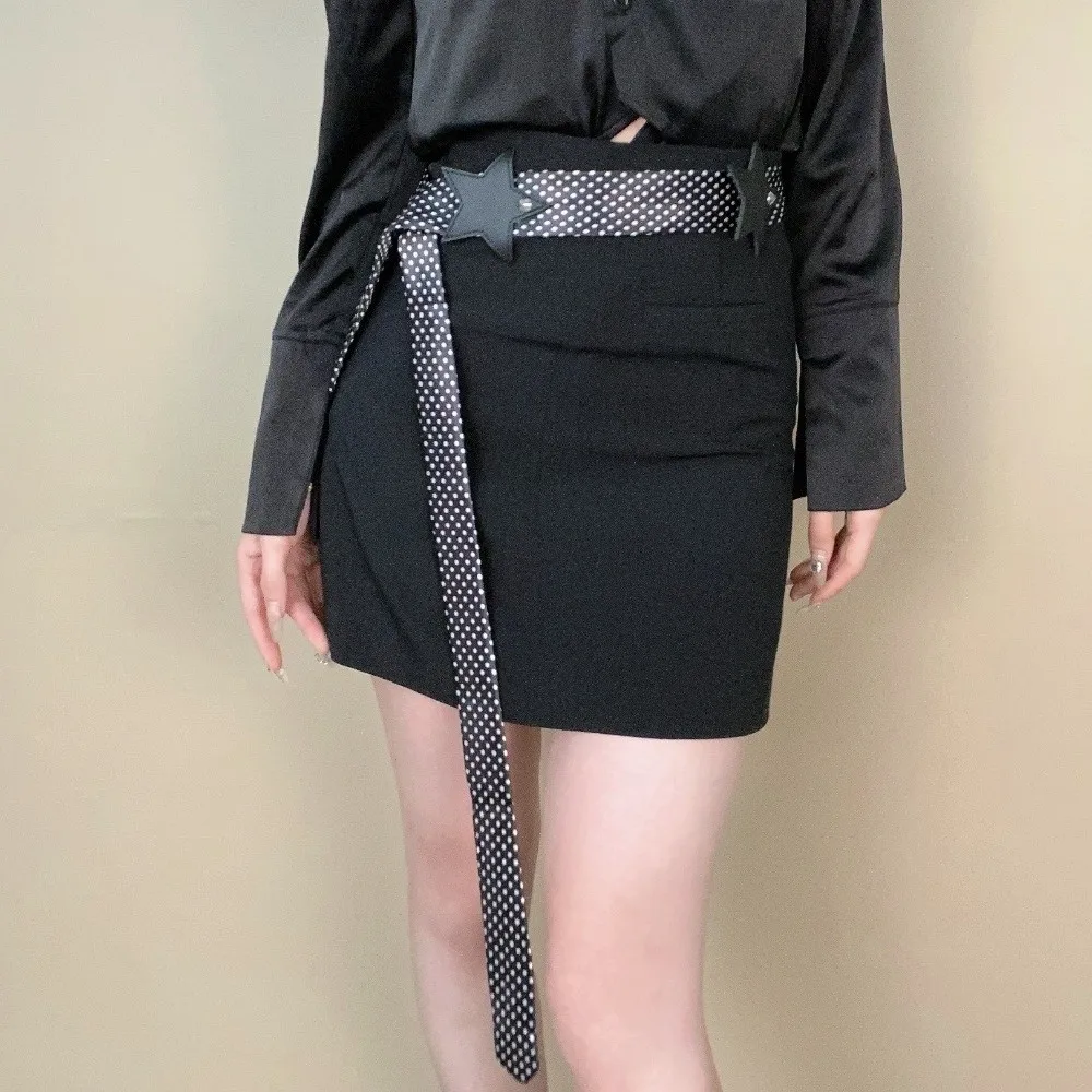 

Классический элегантный шарф с леопардовым принтом, шарф со звездой, завязанный вручную, повязка для волос, шикарный пояс в горошек для девочек, женский пояс