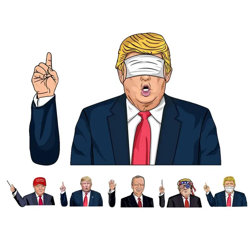 Car Rear Windshield Reflective Wiper Sticker Unique Design Trump Biden Sticker Car Decoration Sticker Styling Accessories