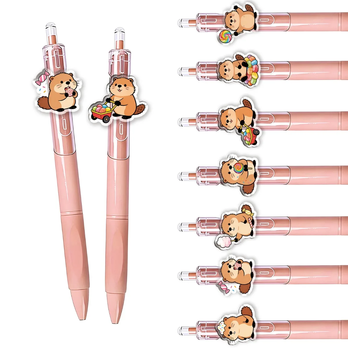 

Набор из 7/14 ручек Beavers Little White: круглые шариковые ручки для студентов, офиса и творчества