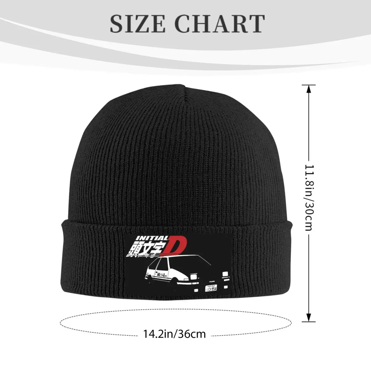 Anime Drift AE86 Initial D Warm Knitted Cap Winter Knit Bonnet Hat Skullies Beanies Hip Hop Caps for Unisex