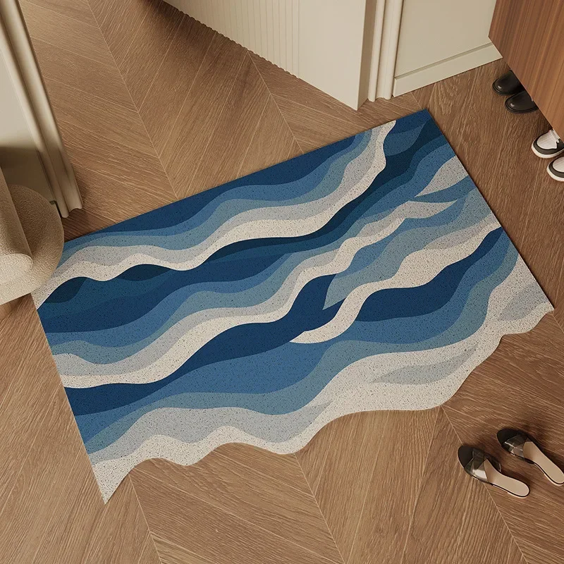 

Wave Design PVC Coil Doormat, Customizable Dustproof Non-Slip Entrance Door Mat Floor Mats