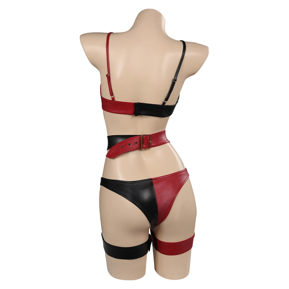 Quinn Quinzel Cosplay Kostuum Badpak Sexy Lingerie Voor Vrouwen Meisjes Kostuum Outfits Badpak Tweedelige Badmode Outfits