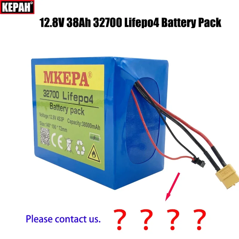 12.8V/14.6V 38Ah 32700 Lifepo4 battery 150A BMS Robot wheelchair electric boat UPS toy car drone uninterruptible power supply