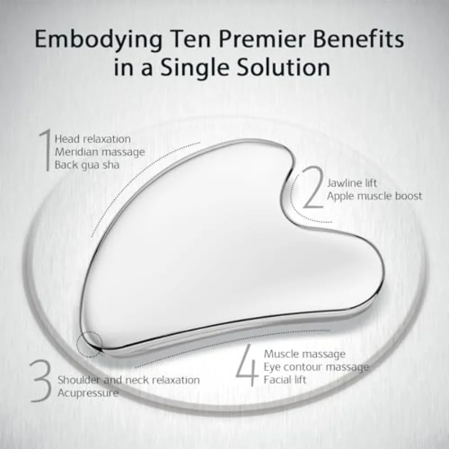 สแตนเลส Gua Sha Facial เครื่องมือ Guasha สําหรับใบหน้าโลหะ Gua Sha กระชับผิวนวด Guasha เครื่องมือความงามสําหรับ Body Eyes คอ M