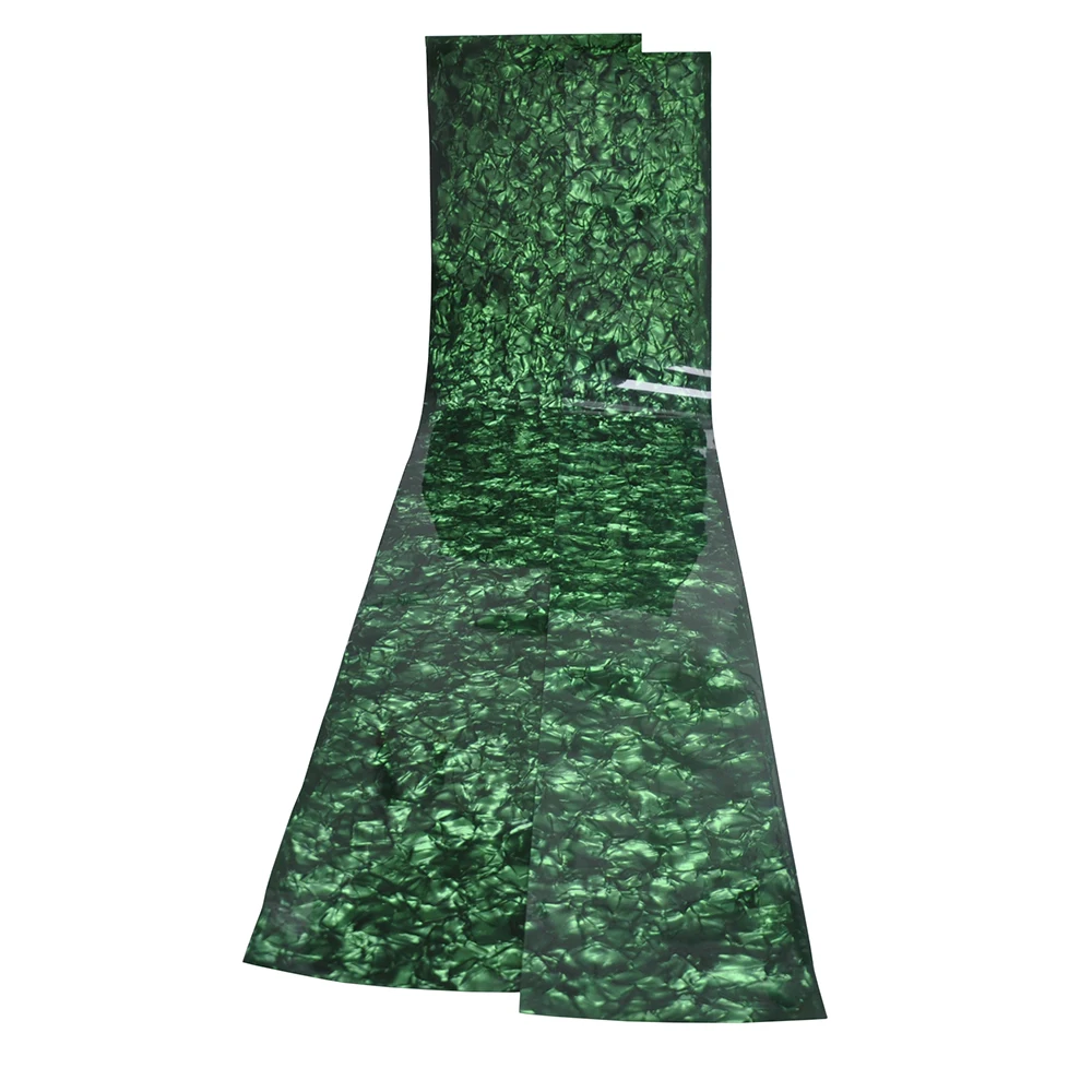 2Pcs Celluloid Sheet Drum Wrap Musical Instrument Deco Diamond Green 10x60\'\' and 16x60\'\'