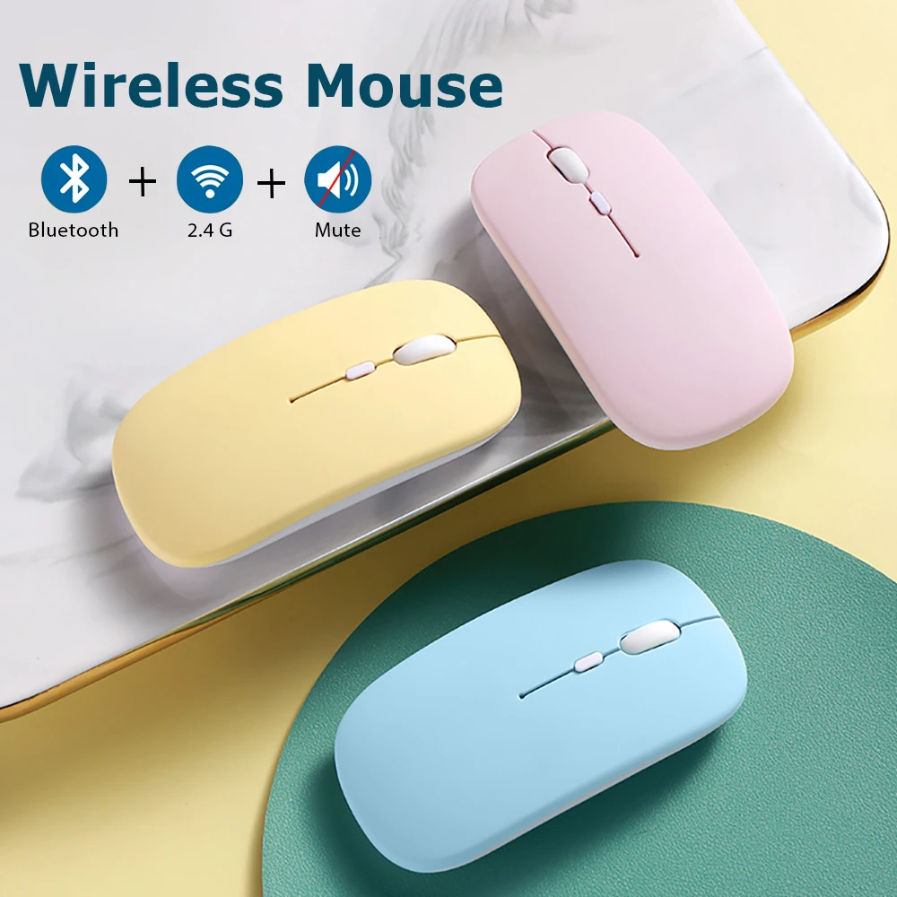 Wireless Mouse For Apple Xiaomi Samsung Lenovo Tablet Laptop Bluetooth Mouse For Ipad PC Notebook Computer USB Game Silent Mouse