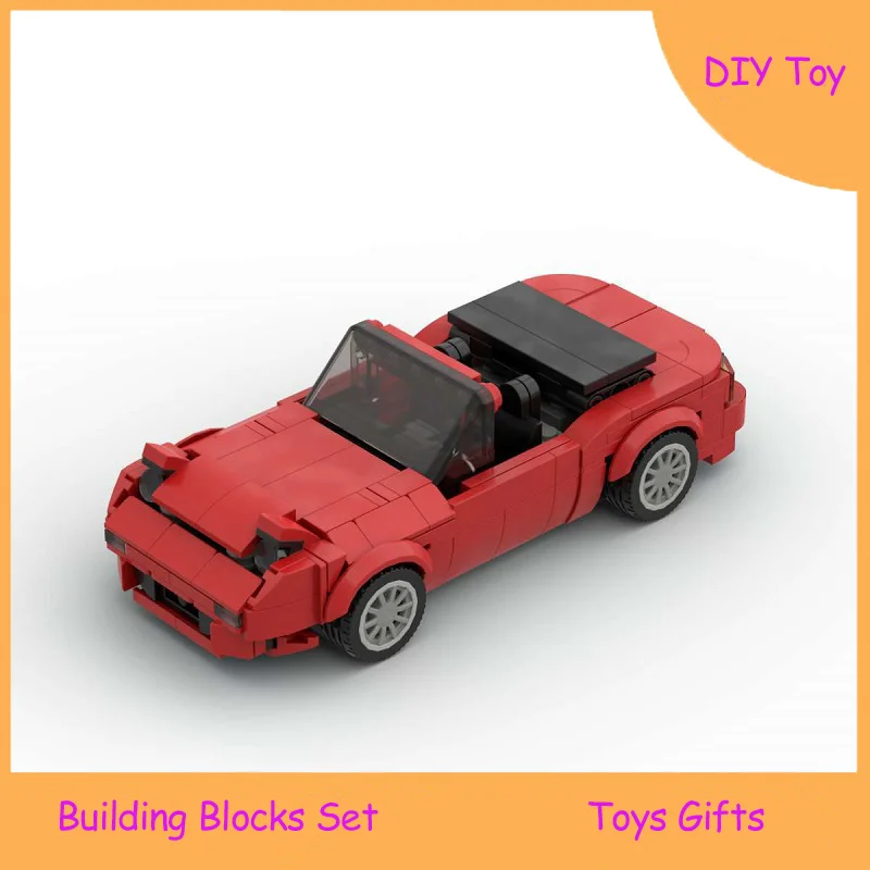 MOC Open Car Toy Building Blocks Modello Auto sportiva Giocattolo da corsa Assemblaggio Mattoni Giocattoli Regali di compleanno Giocattolo fai da te