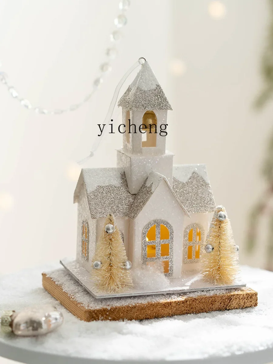 Christmas Decoration Luminous Small House Christmas Decoration Atmosphere Props Pedant