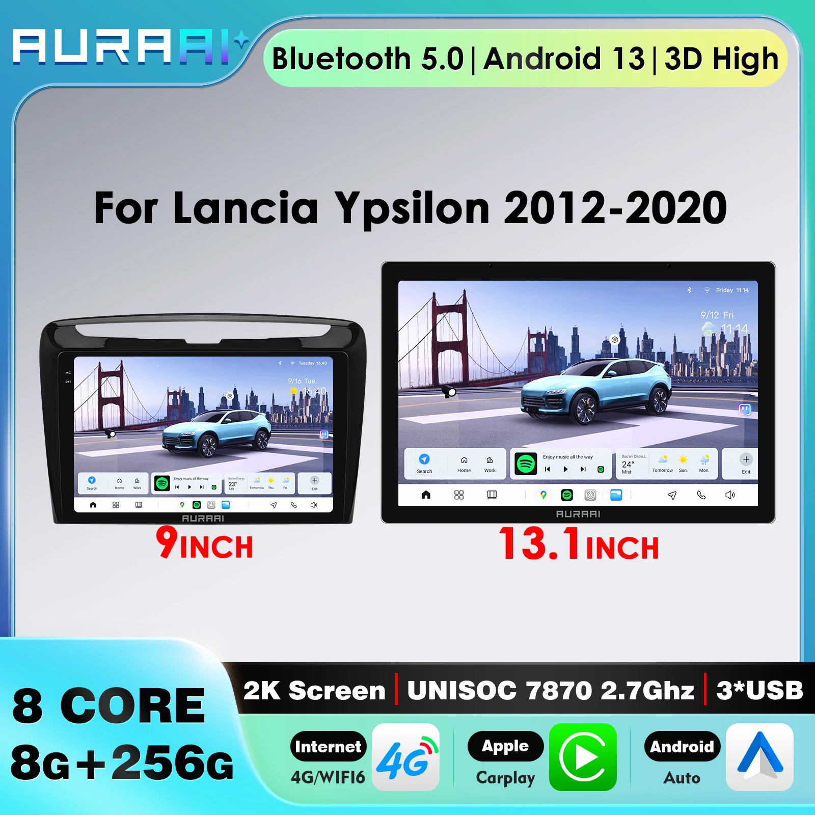 

3D AI Smart Screen 9/13,1 дюйма Android автомобильное радио для Lancia Ypsilon 2012-2020 Carplay автомобильный мультимедийный плеер 360 функция GPS OBD