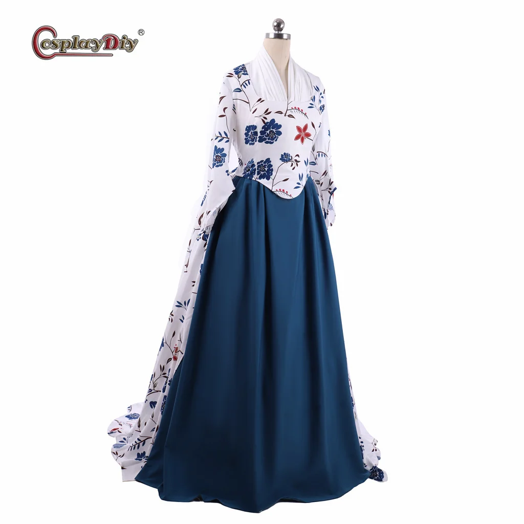 

Women's Historical Victorian Floral Dress Medieval Evening Gown Dress Outfit Halloween Party Afternoon Dress